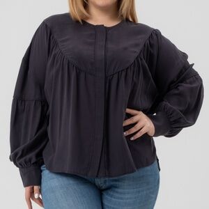 Harshman Faye Shirt Black Sx 1X NWT